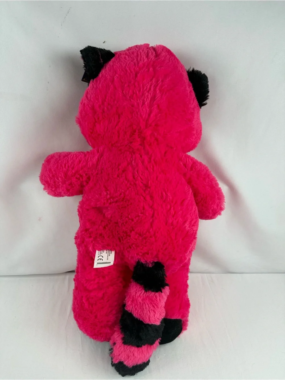 Kellytoy Hot Pink and Black Panda Plush with Purple Snout